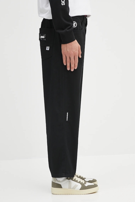 AAPE jeansy bawełniane Now czarny AAPPTMB623XXN