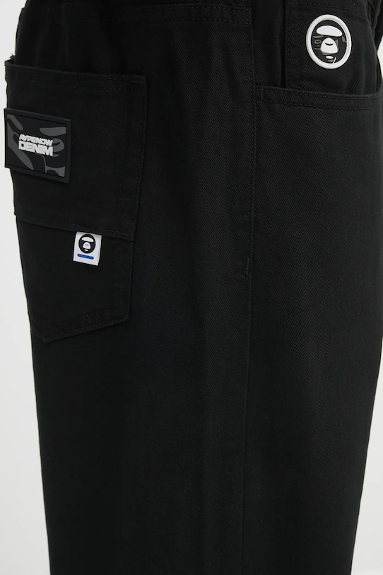 AAPE jeansy bawełniane Now AAPPTMB623XXN czarny