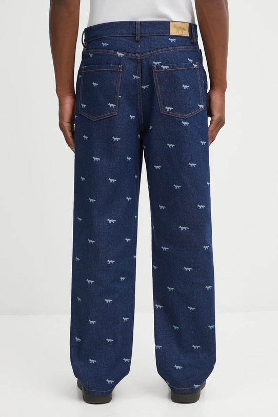 Oblečenie Rifle Maison Kitsuné Relaxed Denim OM01105WD4014 tmavomodrá