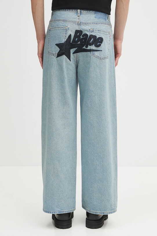 Odzież A Bathing Ape jeansy BAPE STA 1L30250001 niebieski
