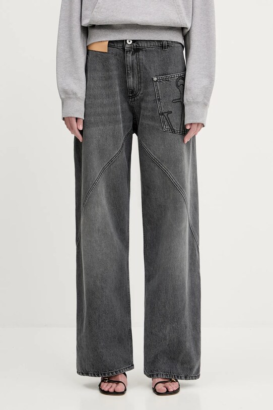 Džíny JW Anderson Twisted Workwear DT0110.PG1745.929 šedá SS25