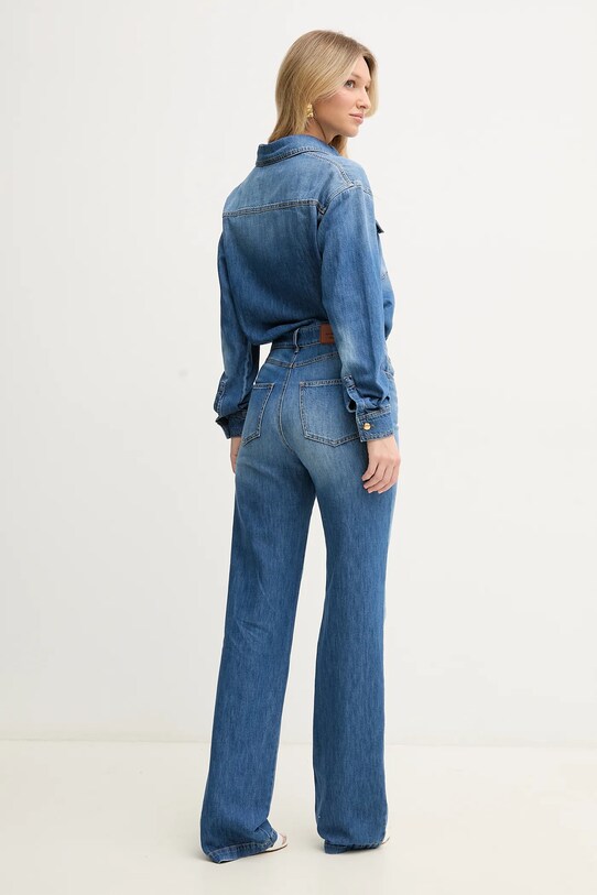 Îmbrăcăminte Elisabetta Franchi salopeta jeans TJ38D51E2 albastru