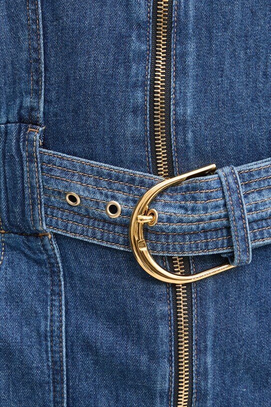 Elisabetta Franchi salopeta jeans TJ36I51E2 albastru
