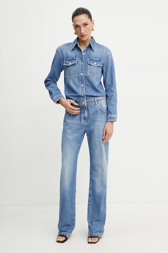 Джинсовый комбинезон Pinko casual голубой 104897.A2DW