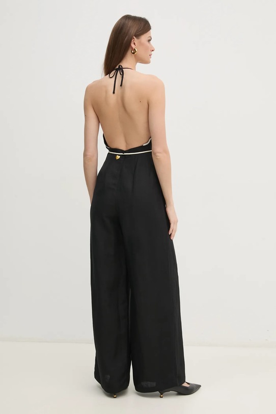 Twinset kombinezon lniany 251LB2FAA czarny SS25