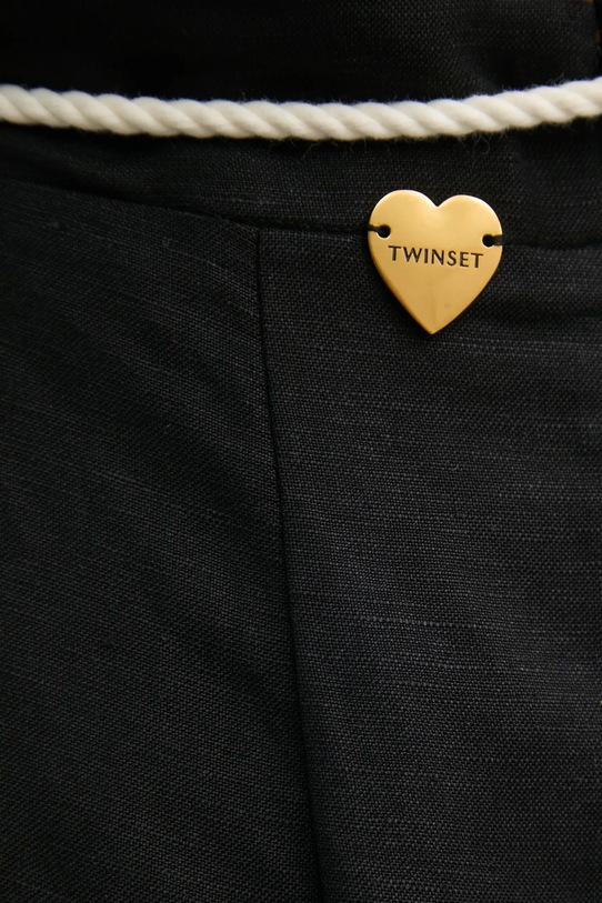 Twinset kombinezon lniany 251LB2FAA czarny