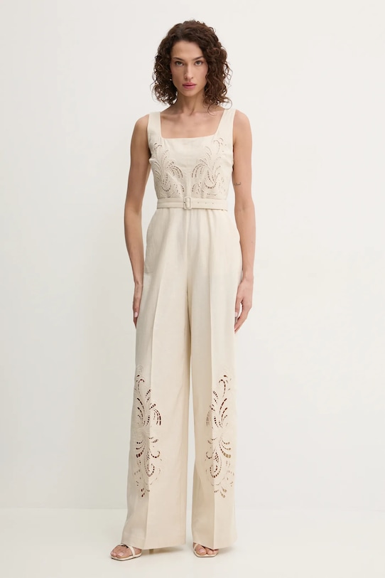 Ruházat Twinset vászon kezeslábas 251TP2163 bézs