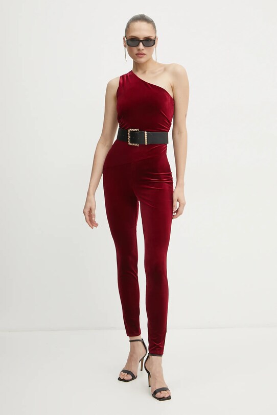 Guess kombinezon welurowy BAILEY koktajl bordowy W5RD71.KCM62