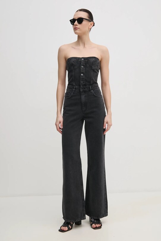 Джинсовый комбинезон Sisley casual серый 42Y7LT00M