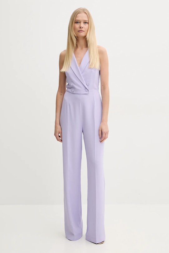 Комбінезон Patrizia Pepe v-виріз фіолетовий 2T0077.A411