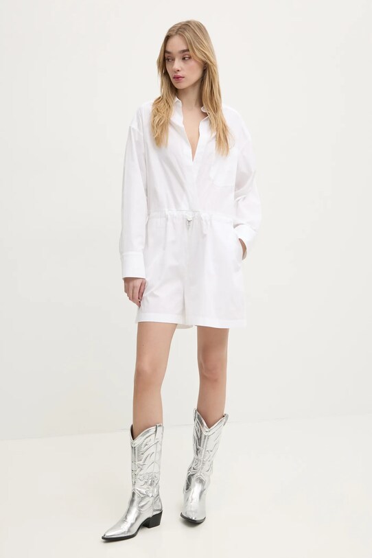 Moschino Jeans salopeta uni alb 0455.3227