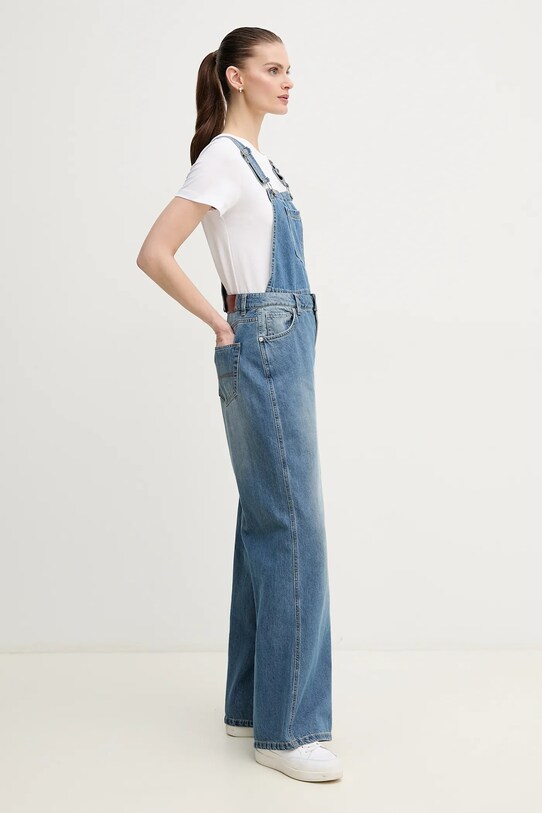 Odzież Pepe Jeans ogrodniczki jeansowe SABRINA PL230515 niebieski