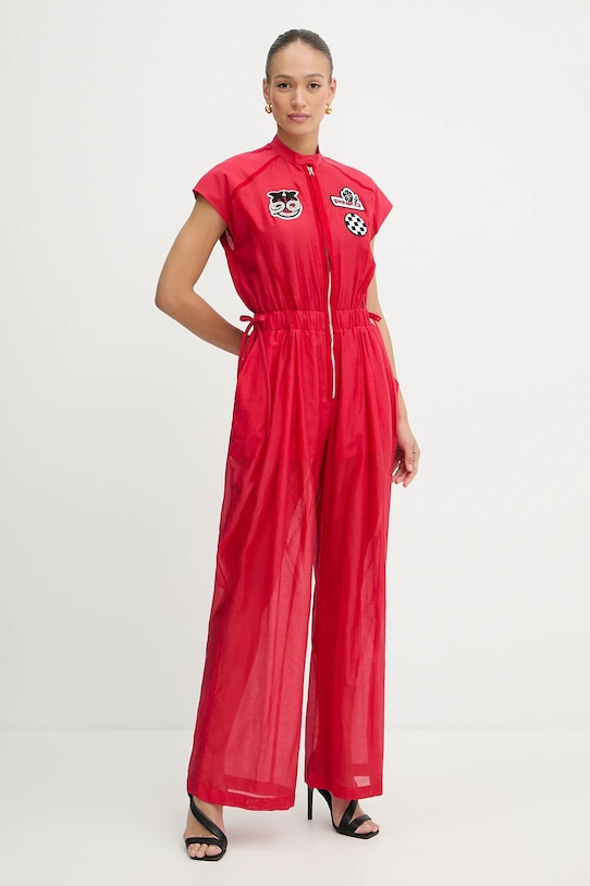 Комбінезон з домішкою шовку Pinko короткий червоний 105239.A2M7