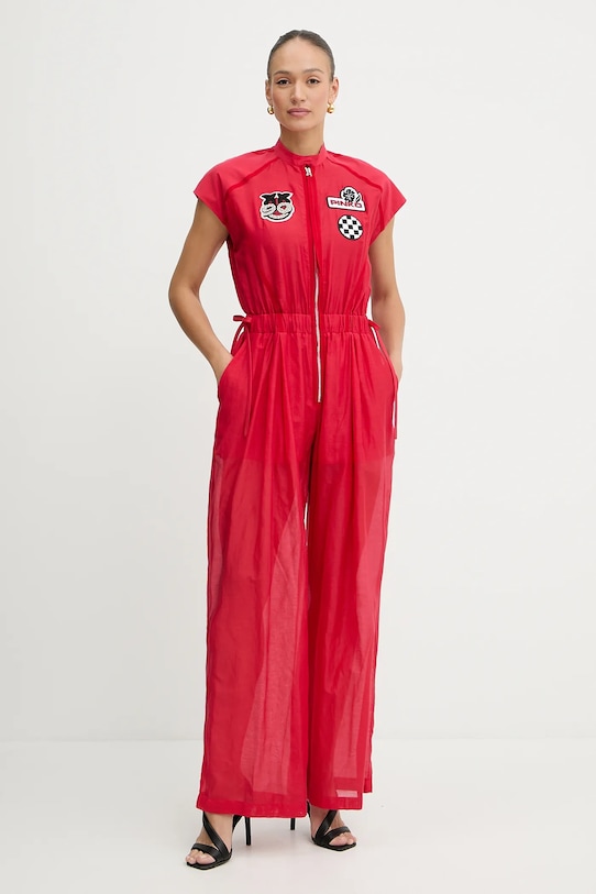 Комбінезон з домішкою шовку Pinko 105239.A2M7 червоний SS25