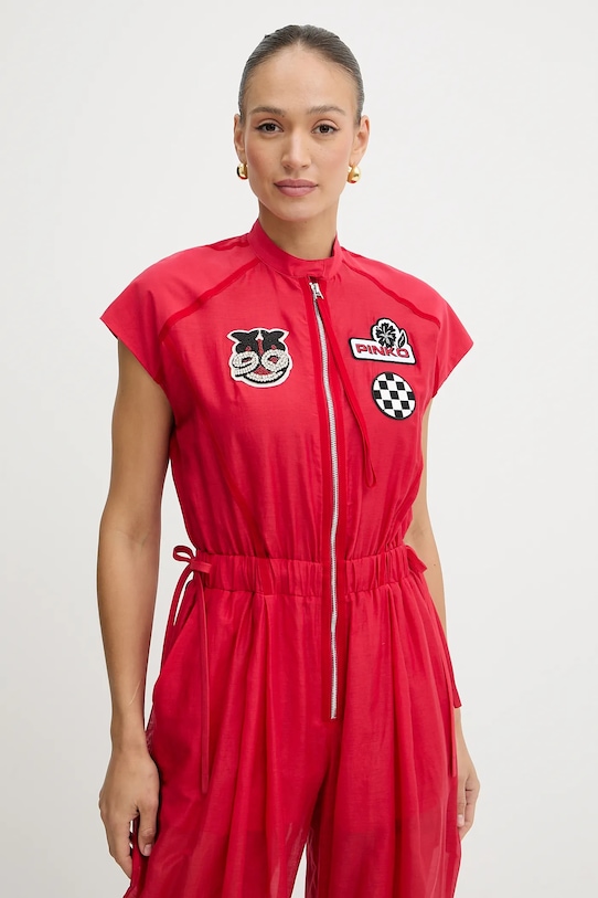 Комбінезон з домішкою шовку Pinko червоний 105239.A2M7