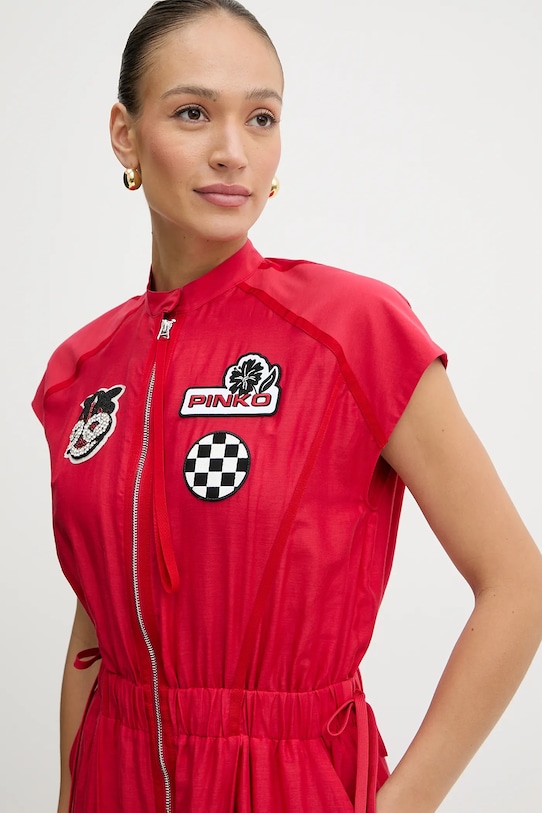 Комбінезон з домішкою шовку Pinko 105239.A2M7 червоний