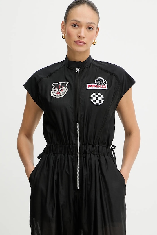 Комбінезон з домішкою шовку Pinko чорний 105239.A2M7