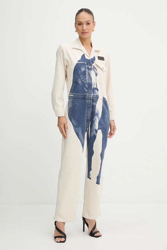 Джинсовый комбинезон Pinko REIMAGINE by Patrick Mcdowell узор бежевый 105103.A2KP