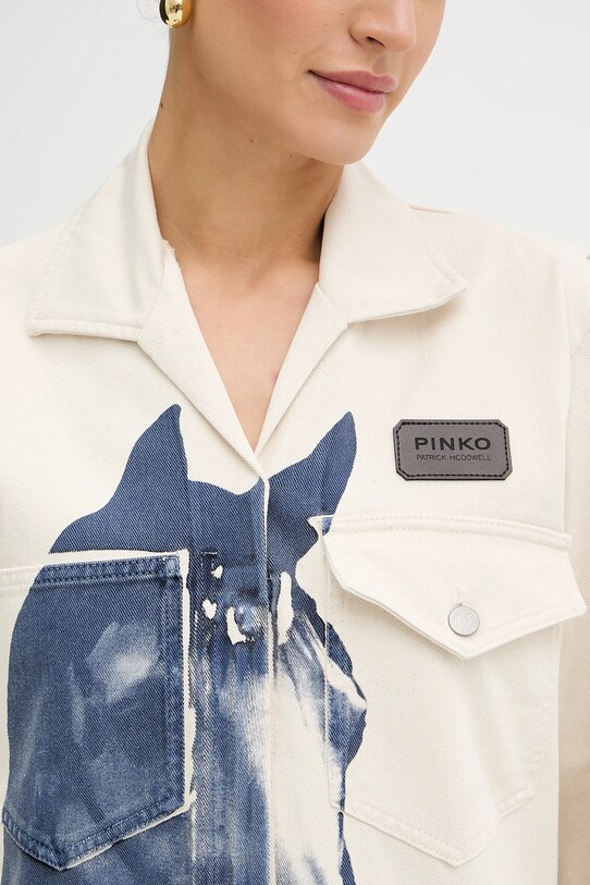 Pinko salopetă jeans REIMAGINE by Patrick Mcdowell 105103.A2KP bej
