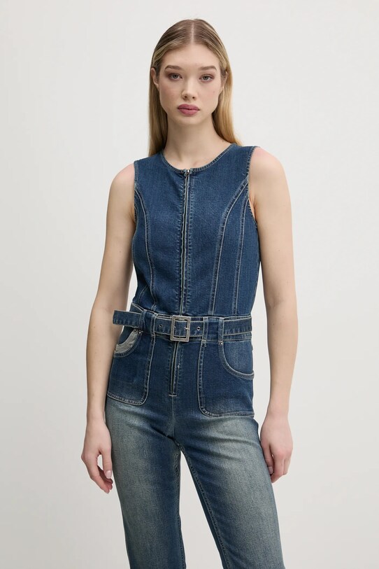 Desigual salopeta jeans CARRIN albastru 25SWDD76