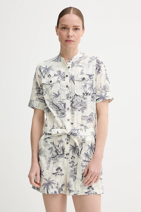 ZADIG&VOLTAIRE kombinezon bawełniany wzorzyste beżowy WWJU01039.102