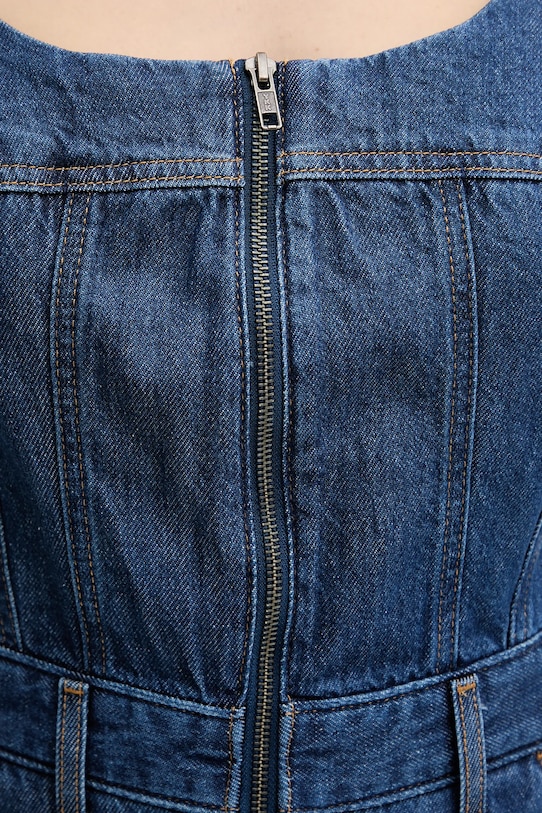 Levi's kombinezon jeansowy BUSTIER JUMPSUIT 001WC granatowy