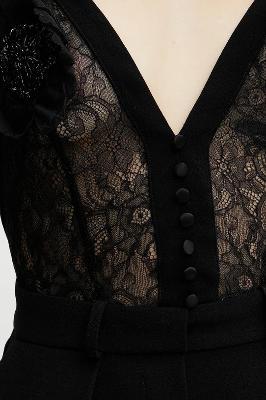Ολόσωμη φόρμα Elisabetta Franchi TU04952E2 μαύρο