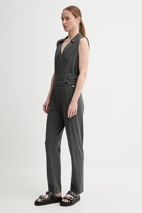 G-Star salopetă din bumbac D26093.C756 gri SS25