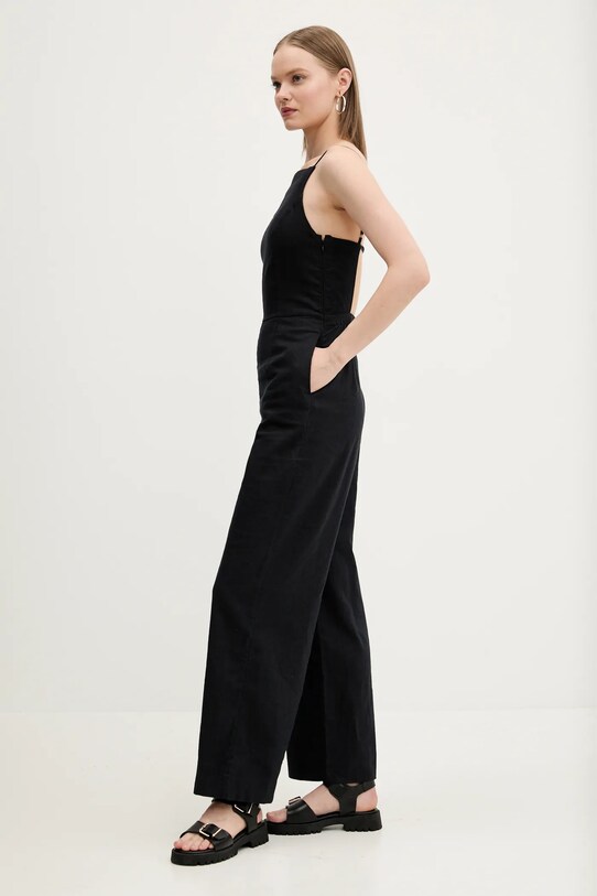 Abercrombie & Fitch salopeta din in KI159.5546.900 negru SS25