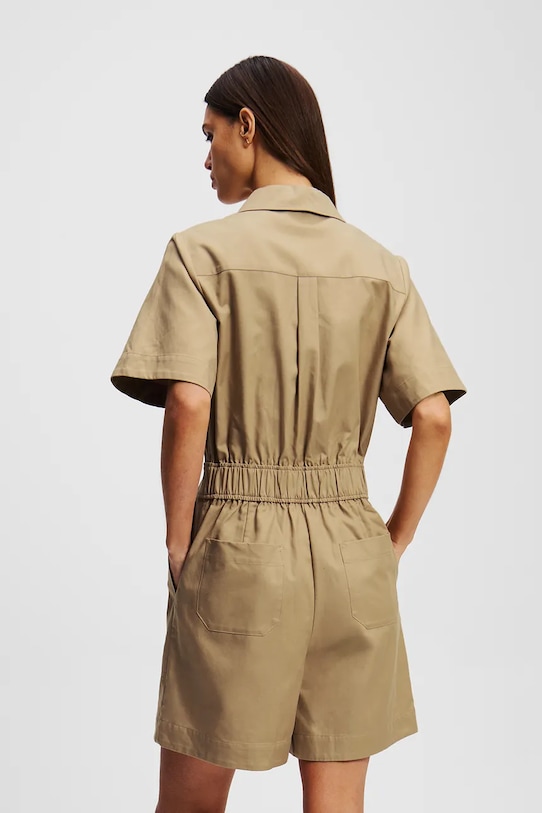 Karl Lagerfeld salopetă A2W13013 maro SS25