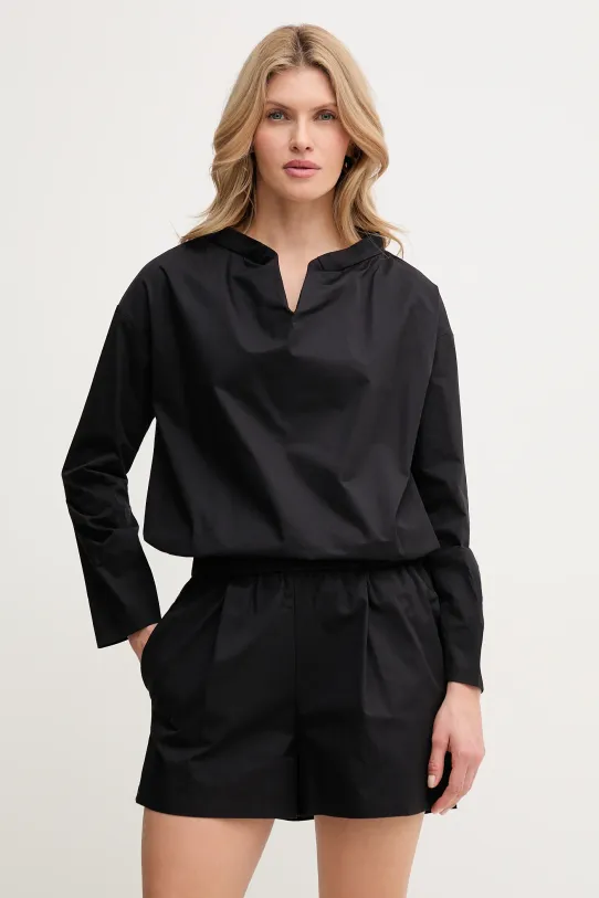 MAX&Co. salopetă din bumbac uni negru 2518241022200