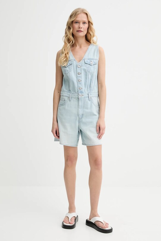 Levi's kombinezon jeansowy VEST ROMPER 001WM niebieski SS25