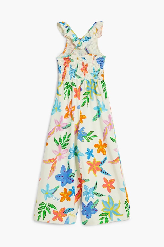 Детски памучен гащеризон Desigual 25SGPK02 бежов SS25