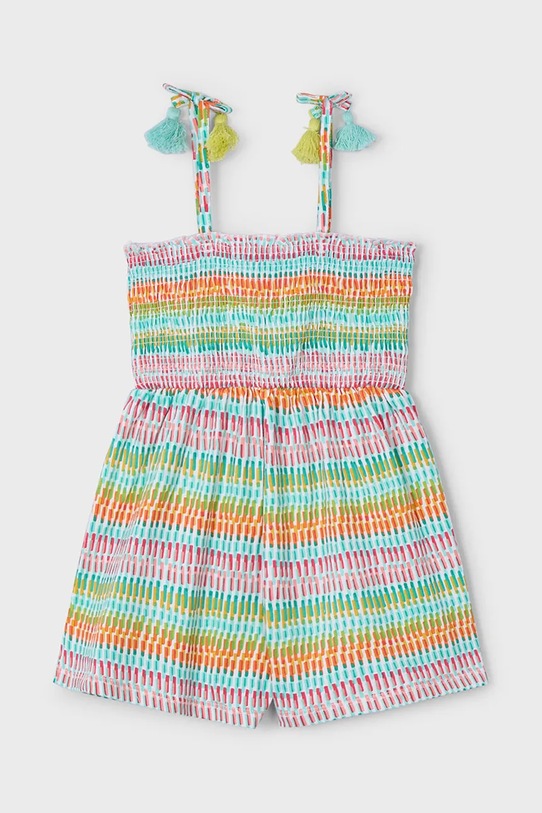 Mayoral salopetă din bumbac pentru copii 3877.6Q.Mini.PPYA verde SS25