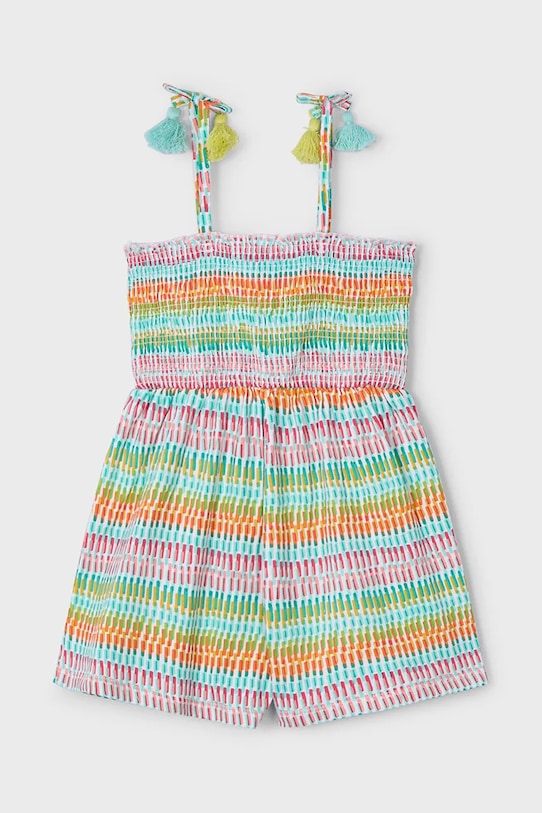 Mayoral kombinezon bawełniany dziecięcy 3877.6Q.Mini.PPYA zielony SS25