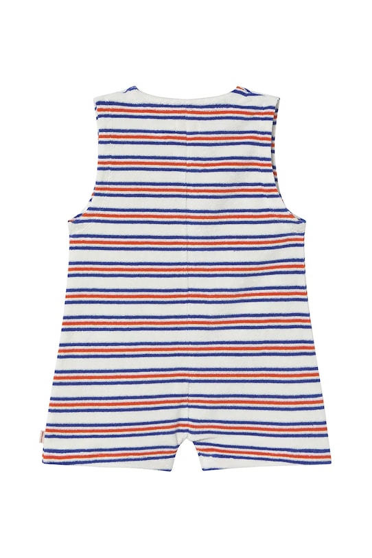 Djevojčice Pamučni dječji kombinezon Tinycottons STRIPES MULTICOLOR JUMPSUIT SS25.131 bijela