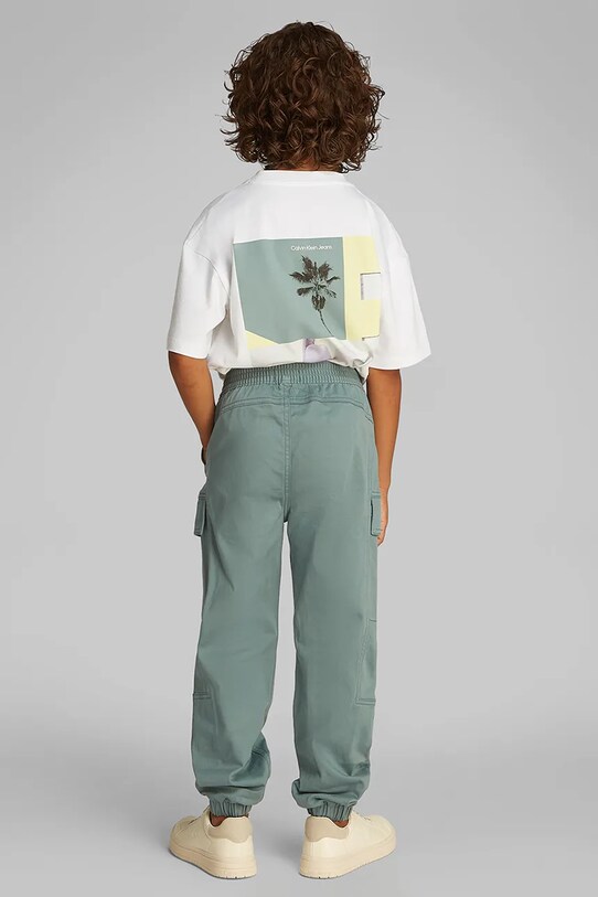 Детские брюки Calvin Klein Jeans ESSENTIAL WOVEN CARGO бирюзовый IB0IB02270.PPYA