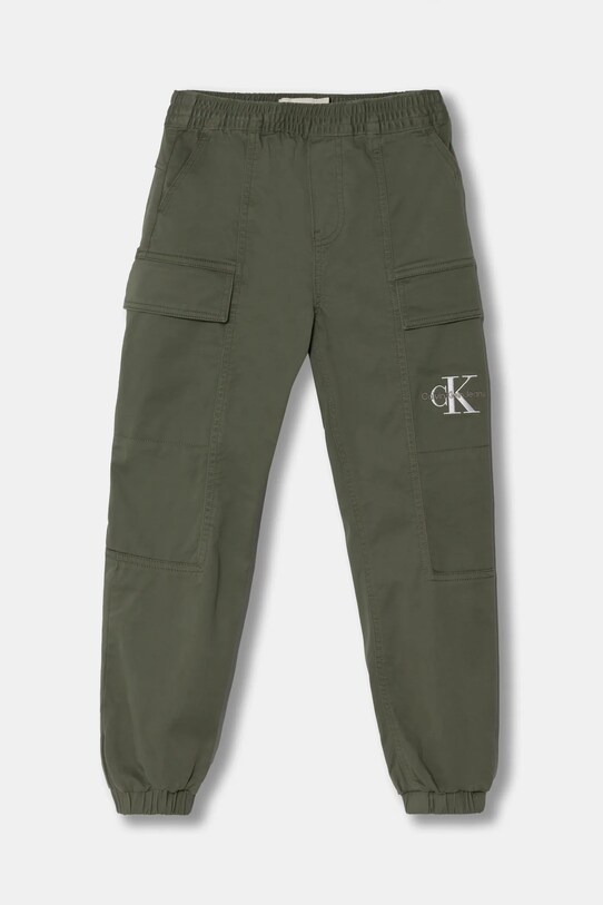 Детские брюки Calvin Klein Jeans ESSENTIAL WOVEN CARGO с эластаном зелёный IB0IB02270.PPYA