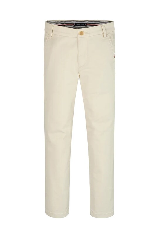 Dětské kalhoty Tommy Hilfiger KB0KB09435.104.122.PPYA béžová SS25