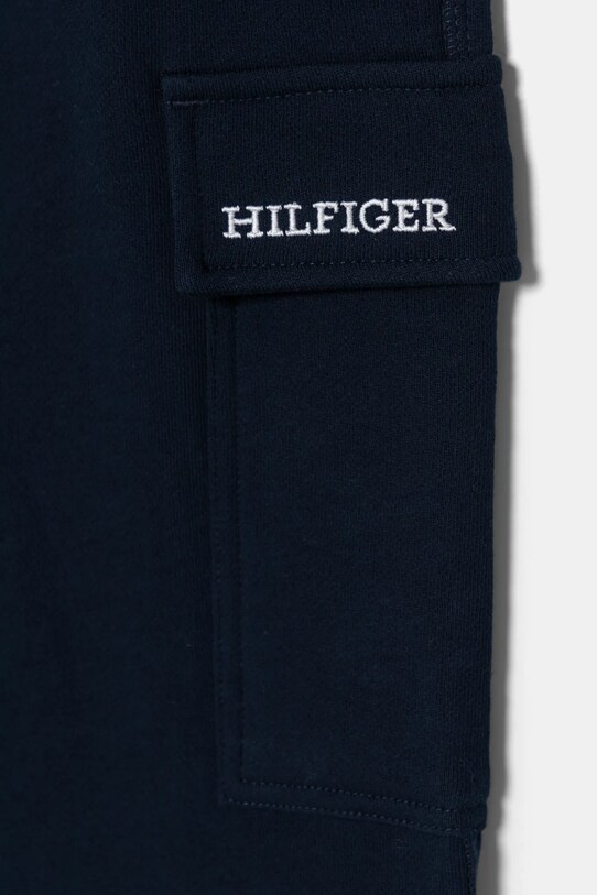 Хлопчик Дитячі бавовняні штани Tommy Hilfiger KS0KS00622.PPYA темно-синій