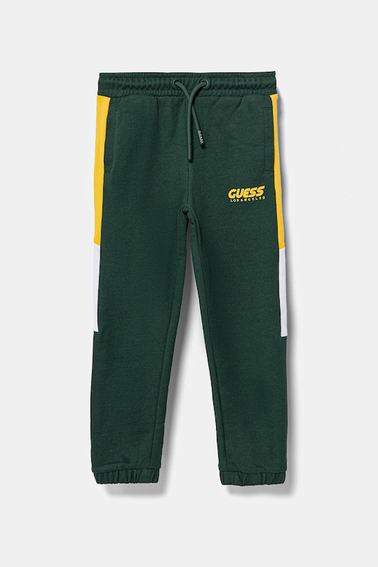Детски памучен спортен панталон Guess памук зелен N5RQ11.KA6R4.PPYA