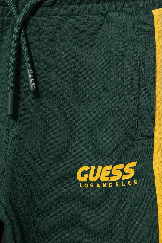 Момче Детски памучен спортен панталон Guess N5RQ11.KA6R4.PPYA зелен