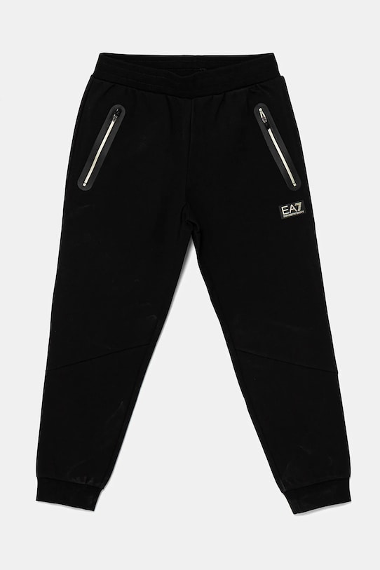EA7 Emporio Armani spodnie dresowe dziecięce nadruk czarny 7B000095.AF13148