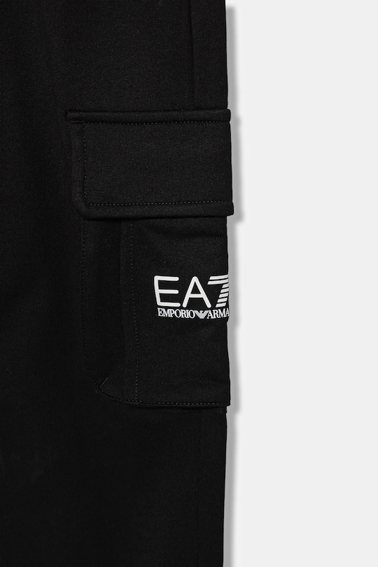 Fiú EA7 Emporio Armani gyerek pamut melegítőnadrág 7B000028.AF10380 fekete