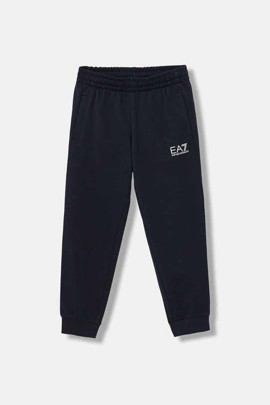 Detské bavlnené tepláky EA7 Emporio Armani bavlna tmavomodrá 7B000027.AF10380