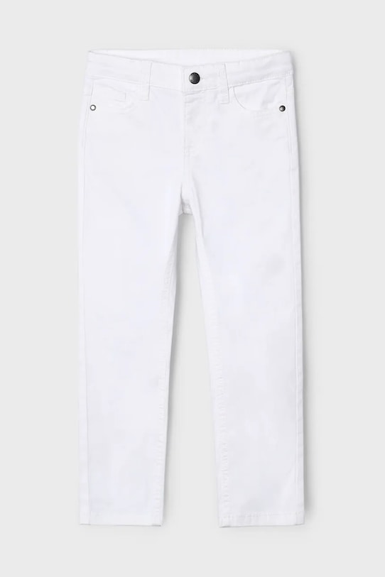 Mayoral pantaloni copii slim fit basic panza alb 509.5E.Mini.PPYA