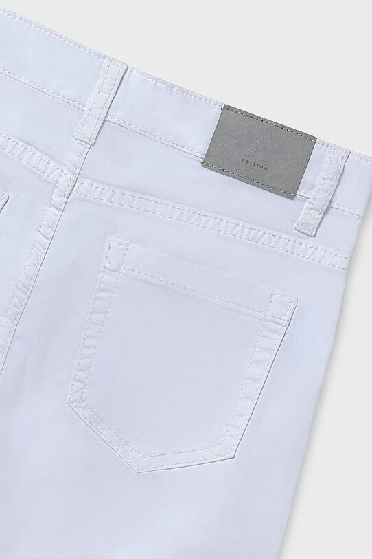Băieți Mayoral pantaloni copii slim fit basic 520.7D.Junior.PPYA alb