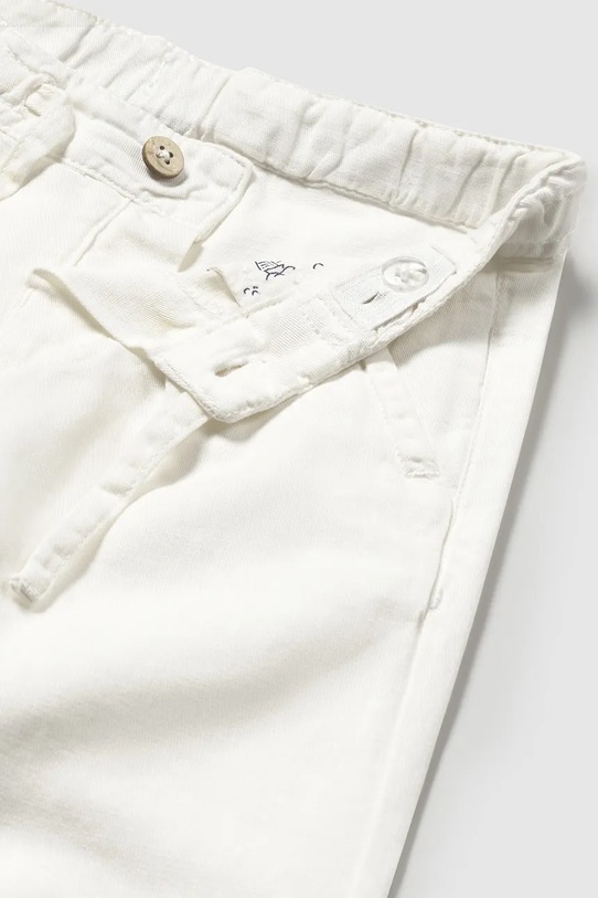 Băieți Mayoral pantaloni cu amestec de in pentru copii relaxed fit 1580.3E.Baby.PPYA alb