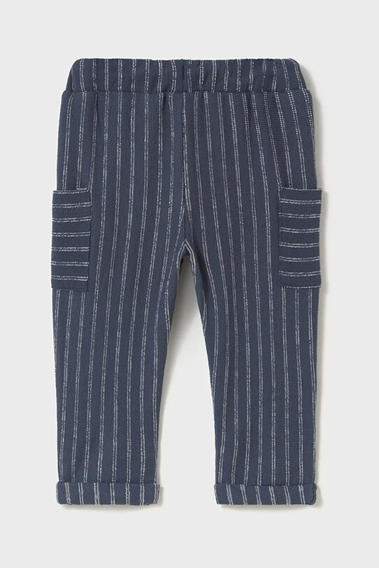 Mayoral pantaloni de bumbac pentru copii 1584.3F.Baby.PPYA bleumarin SS25