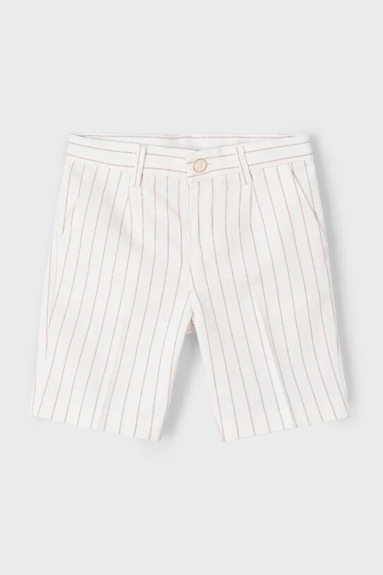 Mayoral pantaloni cu amestec de in pentru copii 3217.5A.Mini.PPYA bej SS25